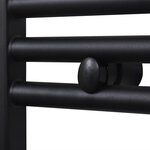 vidaXL Sèche-serviettes eau chaude à rails incurvés noir 500 x 764 mm