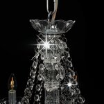 vidaXL Lustre avec perles Argenté 12 ampoules E14