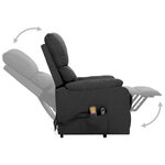 vidaXL Fauteuil de massage inclinable Gris foncé Tissu