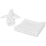 vidaXL Serviettes de table 50 Pièces Blanc 50x50 cm