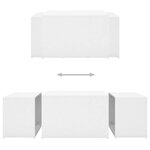 vidaXL Tables basses gigognes 3 Pièces Blanc 60x60x38 cm Aggloméré