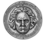 BEETHOVEN 250th Anniversary 3 onces argent monnaie 3000 Francs Cameroon 2020