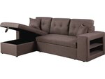 Canapé d'angle convertible/réversible "Axel" - 3 places - Taupe