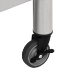 Vidaxl table de travail de cuisine avec roues 80x30x85 cm inox