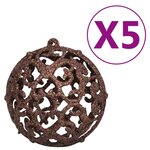 vidaXL Guirlande de Noël avec LED et boules Vert 5 m PVC