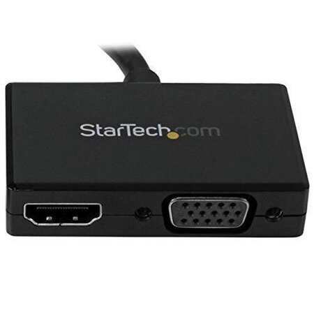 Startech.com adaptateur audio / vidéo de voyage - convertisseur 2-en-1 displayport vers hdmi ou vga - noir