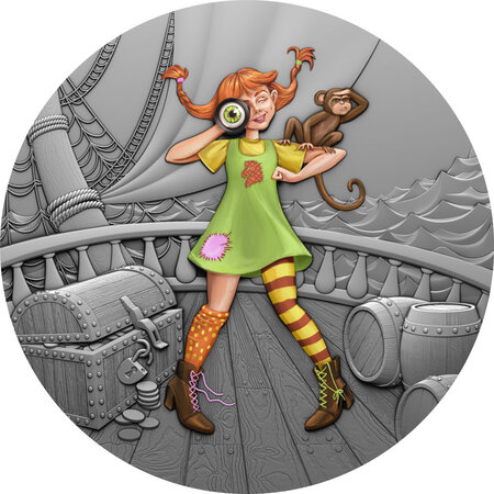 Pièce de monnaie en Argent 1 Dollar g 31.1 (1 oz) Millésime 2022 Fairytale MONKEY GIRL