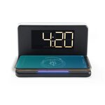 HCG018Qi/b Radio reveil  avec chargeur rapide Qi sans fil et sortie USB
