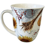 Tournesols et citrouilles - tasse en porcelaine fine