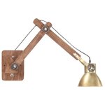 vidaXL Lampe murale Style industriel Laiton Rond E27