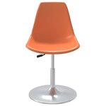 vidaXL Chaises à manger pivotantes lot de 2 orange PP