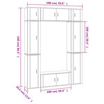 vidaXL Ensemble de meubles TV 8 Pièces Chêne fumé Bois d'ingénierie