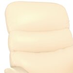 vidaXL Fauteuil de massage Crème Similicuir