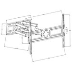 Tectake Support mural TV 32"- 65" orientable et inclinable