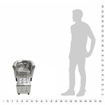 vidaXL Fauteuil avec repose-pied Argenté Similicuir
