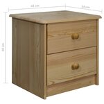 vidaXL Table de chevet 43x34x40 cm Bois de pin solide