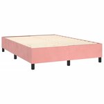 vidaXL Lit à sommier tapissier avec matelas Rose 140x190 cm Velours