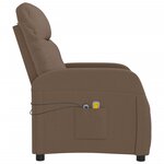 vidaXL Fauteuil électrique de massage Marron Tissu