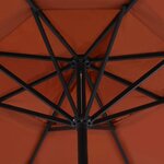 vidaXL Parasol avec base portable Terre cuite