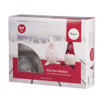 Kit avec 2 Lutins en feutre et jute 14cm