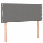 vidaXL Lit à sommier tapissier avec matelas Gris foncé 80x200 cm Tissu