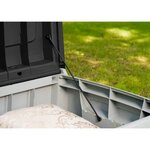 KETER Coffre de jardin avec assise 340L - Gris et anthracite