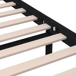 vidaXL Cadre de lit Noir Bois massif 180x200 cm Super King