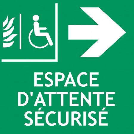 Panneau espace d'attente sécurisé à droite