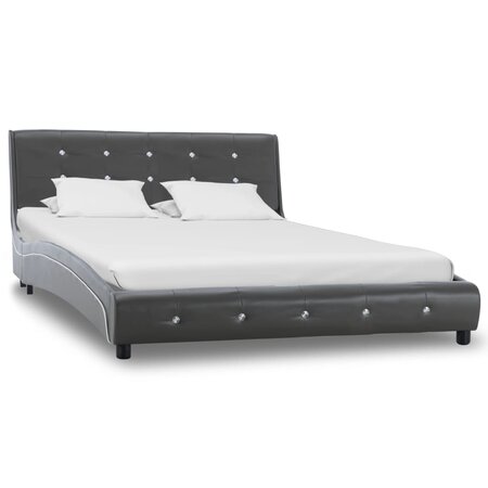 vidaXL Cadre de lit Gris Similicuir 120 x 200 cm