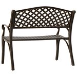 vidaXL Banc de jardin 102 cm Aluminium coulé Bronze