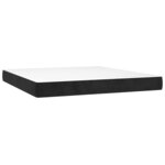 vidaXL Sommier tapissier avec matelas et LED Noir 160x200 cm Velours