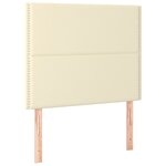 vidaXL Cadre de lit avec tête de lit Crème 120x200 cm Similicuir