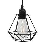 vidaXL Plafonnier avec design de diamant Noir 3 ampoules E27