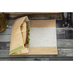 Lot de 500 sachets panini kraft compostables - vegware -  - papier 51x203x230mm