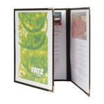 Protège-menus crystal format a4 triple - lot de 3 - securit -  - plastique 241x18x318mm