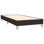 vidaXL Lit à sommier tapissier avec matelas Noir 100x200 cm Tissu