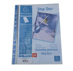 Sachet De 25 Pochettes Perforées Stop Doc Ouverture En Coin - Polypropylène Lisse 6/100e - A4 - X 4 - Exacompta