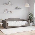 vidaXL Lit de repos taupe 90x200 cm tissu