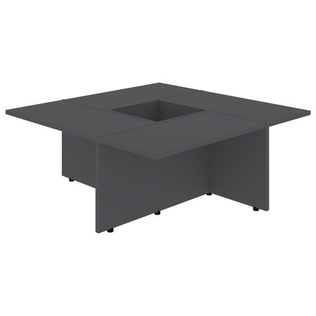 vidaXL Table basse Gris 79 5x79 5x30 cm Aggloméré