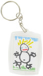 Porte-clés en plastique Rectangle 4 x 5 5 cm 2 pièces