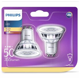 Philips ampoule led de projecteur 2 pcs 4 6 w 355 lumens 929001215231