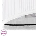vidaXL Panier à linge d'angle Bambou Blanc 60 L