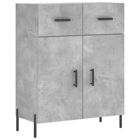 vidaXL Buffet gris béton 69 5x34x90 cm bois d'ingénierie