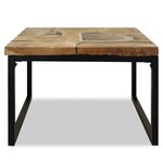 vidaXL Table basse Teck Résine 60 x 60 x 40 cm