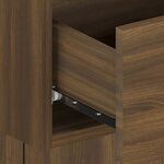 vidaXL Table de chevet murale Chêne marron