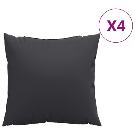 vidaXL Coussins décoratifs 4 Pièces taupe 60x60 cm tissu