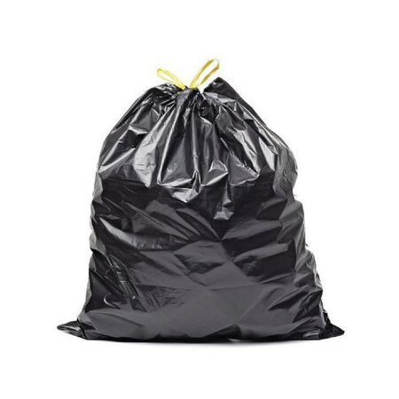 Lot de 10 sacs poubelle 100 litres avec liens coulissants
