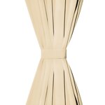 vidaXL Rideau occultant avec boucles 2 Pièces 140 x 225 cm Beige