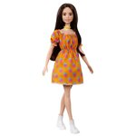 Barbie fashionistas robe orange