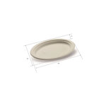 Plat jetable pulpe de cellulose  32x25 5 cm - sdg - lot de 500 - pulpe de cellulose